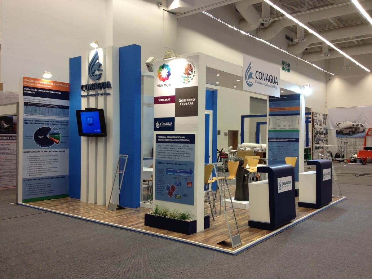 Stand de Conagua construido por Xpo-Ideas